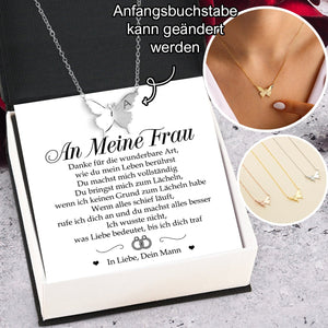 Personalisierte Schmetterling Halskette - Familie - An Meine Frau - Du Machst Mich Vollständig - Degncn15002