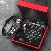 Personalisierte Wikinger Kompass Armband - Wikinger - An Meinen Sohn - Denke Immer Daran