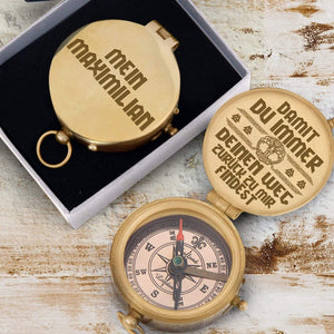 Personalisierten Gravierter Kompass - An Meinen Wikinger Mann - Damit Du Immer Deinen Weg Zurück Zu Mir Findest - Degpb26001