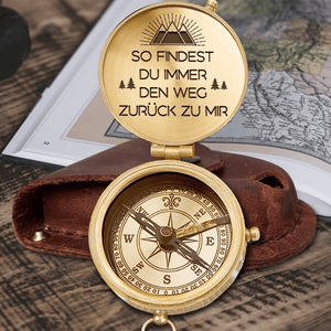Personalisierter Gravierter Kompass - Reise Mann - So Findest Du Immer Den Weg Zurück Zu Mir - Degpb26015