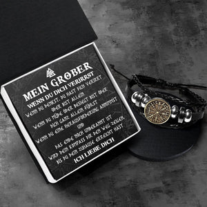 Personalisierter Wikinger Kompass Armband - Mein Wikinger - Ich Liebe Dich - Degbla26001