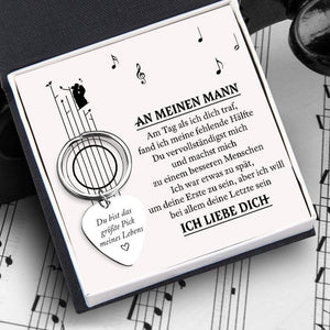 Plektrum Schlüsselanhänger - Gitarre - An Meinen Mann - Ich Liebe Dich - Degkam26003