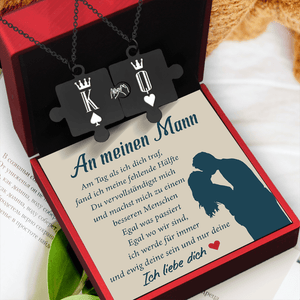 Puzzleteil-Halskette - Familie - An Meinen Mann - Ich Werde Für Immer Und Ewig Deine Sein Und Nur Deine - Deglmb26004