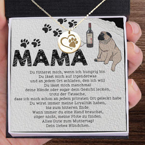 Runde Halskette - Hund - An Hundemama - Alles Gute zum Muttertag! - Degnev19006