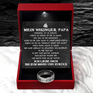 Runenring - Wikinger - Mein Wikinger-Papa - Ich Liebe Dich Bis Zum Mond Und Zurück - Degri18001