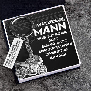 Sportbike Schlüsselanhänger - Biker - An Meinen Mann - Ich <3 Dich - Degkei26001