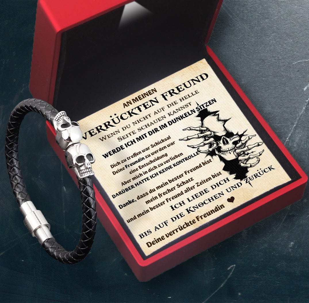 Totenkopf Manschette Armband - Totenkopf - An Meinen Verrückten Freund –  SchatzLieben, image size:1075x1056