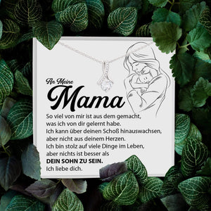 Verführerische Schönheit Halskette - Familie - Vom Sohn - An Meine Mama -Was Ich Von Dir Gelernt Habe - Desnb19005