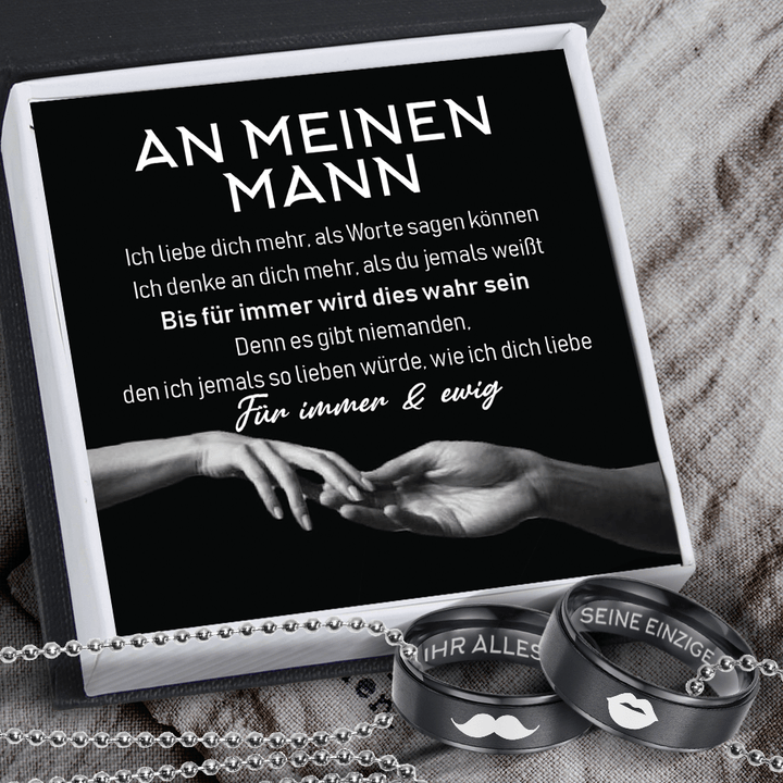 Wikinger Anhänger Halsketten Für Paar - Familie - An Mein Mann - Ich Liebe Dich Mehr Als Worte Sagen Können - Degnw26010