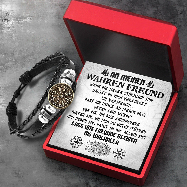 Wikinger Kompass Armband - Mein Freund - Lass Uns Freunde Bleiben Bis Walhalla - Degbla33001