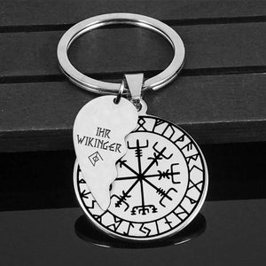 Wikinger Kompass Paar Schlüsselanhänger - Wikinger - An Meinen Schildmaid - Ich Liebe Dich Nach Walhalla Und Zurück - Degkdl13002
