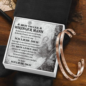 Wikinger Rune Armbänder - Mein toller Wikinger Mann - Du Mein Leben Bist - Degbt26001