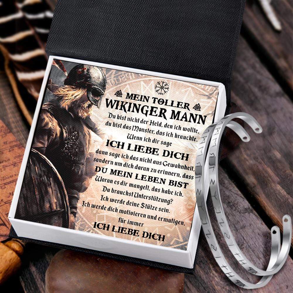 Wikinger Rune Armbänder - Mein toller Wikinger Mann - Du Mein Leben Bist - Degbt26002