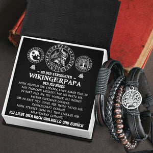 Wikinger Yggdrasil Armband - Wikinger - An Meinen Wikingerpapa - Deine Strenge Liebe Hat Mich Stärker Und Belastbarer Gemacht - Degbag18002