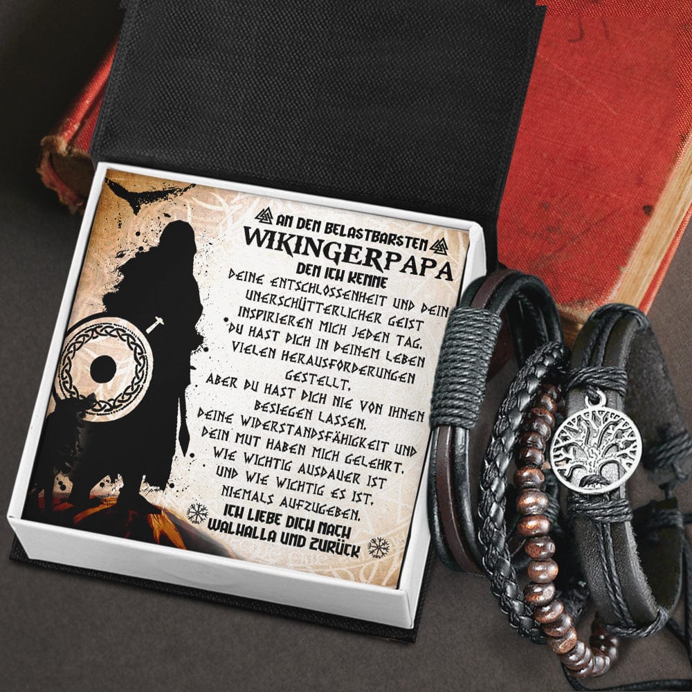 Wikinger Yggdrasil Armband - Wikinger - An Meinen Wikingerpapa - Du Hast Dich In Deinem Leben Vielen Herausforderungen Gestellt - Degbag18003
