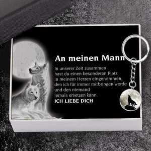 Wolf Schlüsselanhänger - Wolf - An Meinen Mann - In Unserer Zeit Zusammen - Degkag26001
